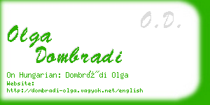 olga dombradi business card